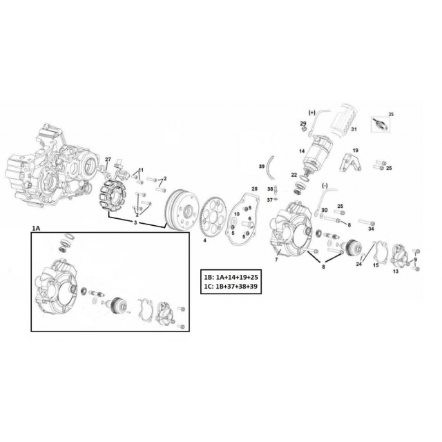 Rieju MR, GasGas EC, ELECTRIC STARTER KIT 2022 + BENDIX 0/005.480.9103